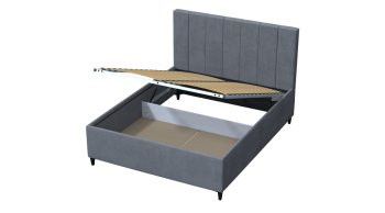 Кровать с ПМ Оливия/Соната Серый (Лин) в Артёмовском - artyomovskij.mebel-e96.ru