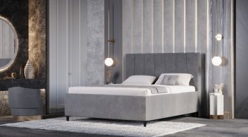 Кровать с ПМ Оливия/Соната Серый (Лин) в Артёмовском - artyomovskij.mebel-e96.ru