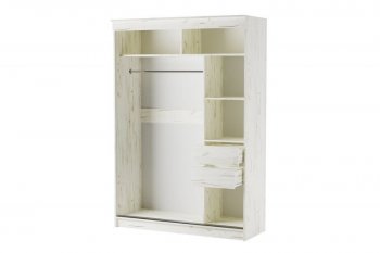 Шкаф-купе Орион 1500 мм крафт белый (Памир) в Артёмовском - artyomovskij.mebel-e96.ru