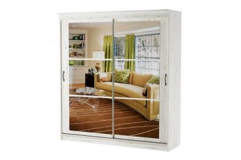 Шкаф-купе Орион 1500 мм крафт белый (Памир) в Артёмовском - artyomovskij.mebel-e96.ru