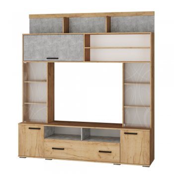 Мини-стенка ОГЦС-2 Оскар-18 крафт/ателье (Текс) в Артёмовском - artyomovskij.mebel-e96.ru