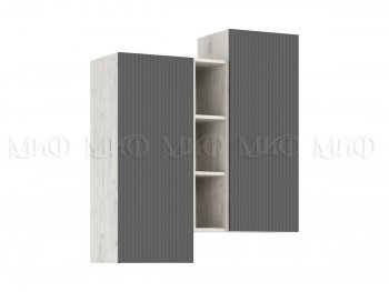 Стенка Оскар крафт белый/графит (Миф) в Артёмовском - artyomovskij.mebel-e96.ru