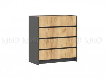 Комод 4ящ. Остин крафт/графит (Миф) в Артёмовском - artyomovskij.mebel-e96.ru