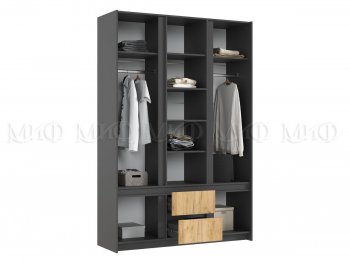 Шкаф 1500 мм Остин крафт/графит (Миф) в Артёмовском - artyomovskij.mebel-e96.ru