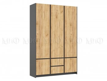 Шкаф 1500 мм Остин крафт/графит (Миф) в Артёмовском - artyomovskij.mebel-e96.ru