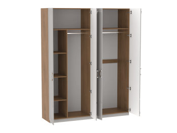Шкаф 1800 мм 4-дверный с доп. средником Палермо (СБК) в Артёмовском - artyomovskij.mebel-e96.ru