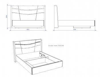 Кровать с ПМ Палермо Nebby 304 (СБК) в Артёмовском - artyomovskij.mebel-e96.ru