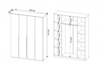 Шкаф 1600 мм Пальма с антресолью, Сатин (ДСВ) в Артёмовском - artyomovskij.mebel-e96.ru