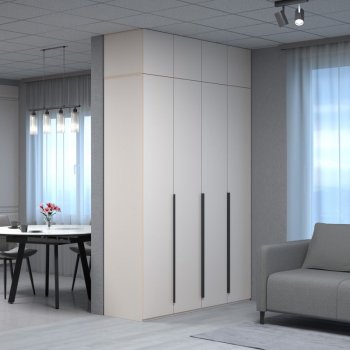 Шкаф 1600 мм Пальма с антресолью, Сатин (ДСВ) в Артёмовском - artyomovskij.mebel-e96.ru