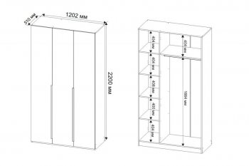 Шкаф 1200 мм Пальма, Сатин (ДСВ) в Артёмовском - artyomovskij.mebel-e96.ru