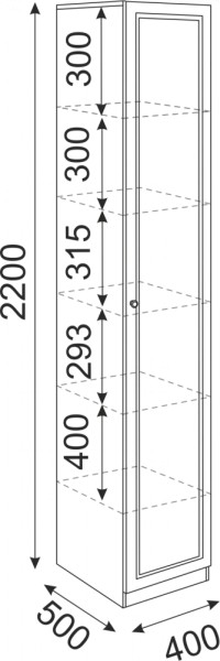 Пенал Беатрис 400 (модуль 4) (Риннер) в Артёмовском - artyomovskij.mebel-e96.ru