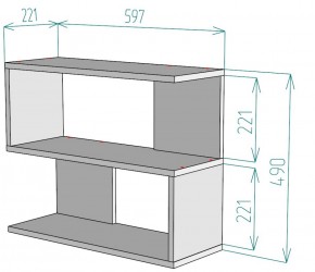 Полка S27 (Графит) в Артёмовском - artyomovskij.mebel-e96.ru