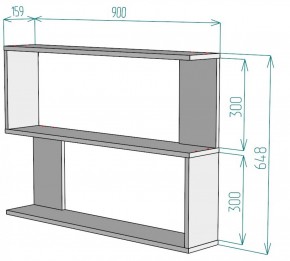 Полка S32 (Графит) в Артёмовском - artyomovskij.mebel-e96.ru