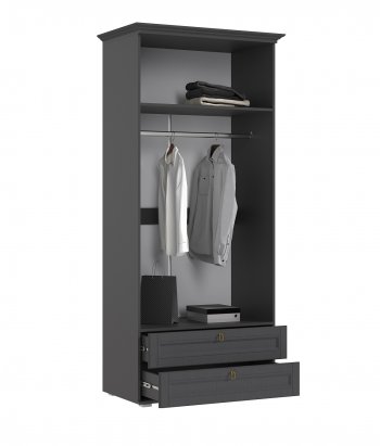Шкаф Престиж-1 двустворчатый графит (Миф) в Артёмовском - artyomovskij.mebel-e96.ru