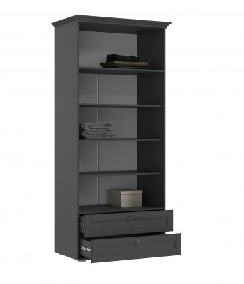 Шкаф 900 мм Престиж-1 двустворчатый графит (Миф) в Артёмовском - artyomovskij.mebel-e96.ru