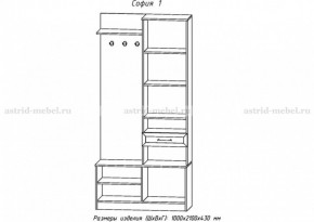 Прихожая София 1 (АстридМ) в Артёмовском - artyomovskij.mebel-e96.ru