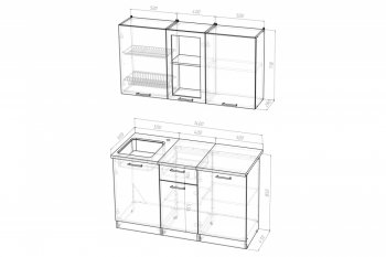 Кухонный гарнитур Равенна медиум 1400 мм (Герда) в Артёмовском - artyomovskij.mebel-e96.ru