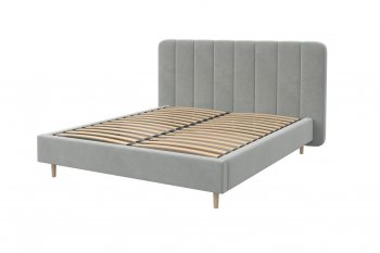 Кровать двуспальная Рино светло-серый (БМ) в Артёмовском - artyomovskij.mebel-e96.ru