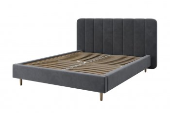 Кровать двуспальная Рино холодный серый (БМ) в Артёмовском - artyomovskij.mebel-e96.ru