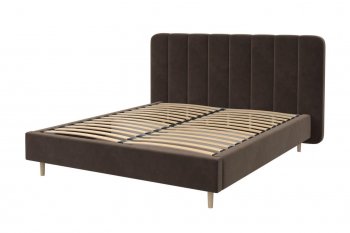 Кровать двуспальная Рино коричневый (БМ) в Артёмовском - artyomovskij.mebel-e96.ru