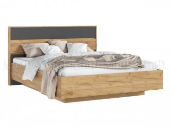 Кровать парящая Роджина с подсветкой, крафт/графит (Миф) в Артёмовском - artyomovskij.mebel-e96.ru