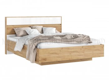 Кровать парящая Роджина с подсветкой, крафт/белый (Миф) в Артёмовском - artyomovskij.mebel-e96.ru