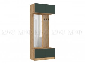 Прихожая Роджина крафт/изумруд(Миф) в Артёмовском - artyomovskij.mebel-e96.ru