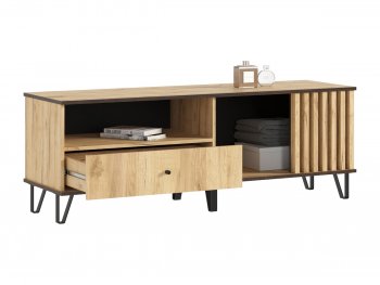 Тумба ТВ (1500) Роджина дуб крафт (Миф) в Артёмовском - artyomovskij.mebel-e96.ru