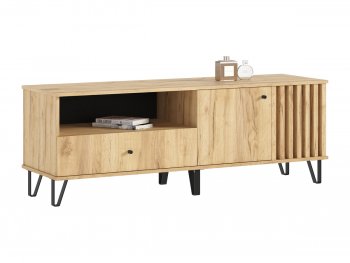 Тумба ТВ (1500) Роджина дуб крафт/дуб крафт (Миф) в Артёмовском - artyomovskij.mebel-e96.ru