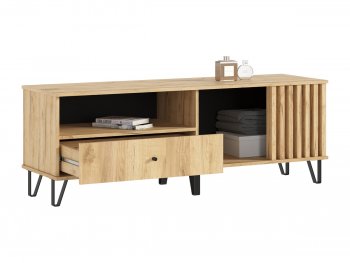 Тумба ТВ (1500) Роджина дуб крафт/дуб крафт (Миф) в Артёмовском - artyomovskij.mebel-e96.ru