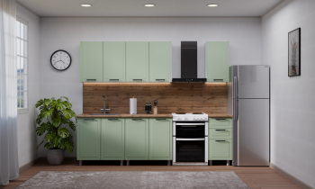 Кухонный гарнитур Ромашка 1600 мм Фисташка (Аленка) в Артёмовском - artyomovskij.mebel-e96.ru