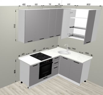 Кухонный гарнитур угловой 2000*1400 мм (Санвут) в Артёмовском - artyomovskij.mebel-e96.ru