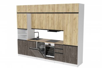 Кухонный гарнитур Сапфир экстра 3000 мм (Герда) в Артёмовском - artyomovskij.mebel-e96.ru