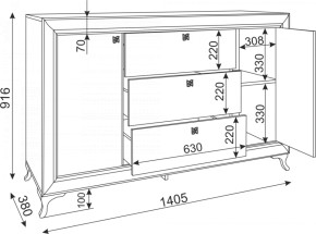 Комод с ящиками Саванна М02 (Риннер) в Артёмовском - artyomovskij.mebel-e96.ru