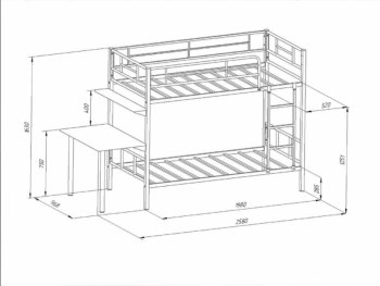 Кровать двухъярусная Севилья-2.02 комбо в Артёмовском - artyomovskij.mebel-e96.ru
