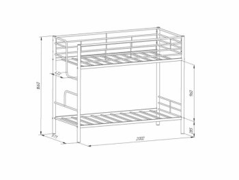 Кровать двухъярусная Севилья-4 Серый в Артёмовском - artyomovskij.mebel-e96.ru