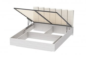 Кровать с подъемным механизмом Шарм (арт.031М1) экокожа Sontex Milk (Диал) в Артёмовском - artyomovskij.mebel-e96.ru