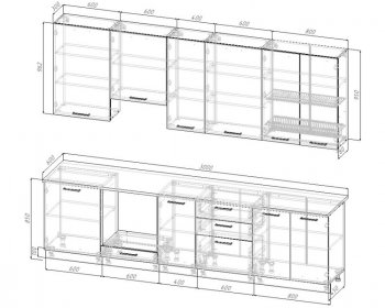 Кухонный гарнитур высокий Старое дерево 3000 мм МДФ в Артёмовском - artyomovskij.mebel-e96.ru