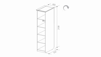 Шкаф-пенал ШиК-1 ( Уголок Школьника 2) в Артёмовском - artyomovskij.mebel-e96.ru