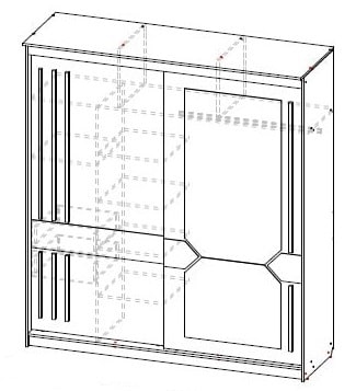 Шкаф-купе № 25 2000 мм (СВ) в Артёмовском - artyomovskij.mebel-e96.ru