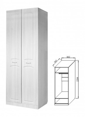 Шкаф 2-х дверный для платья и белья Ева-10 в Артёмовском - artyomovskij.mebel-e96.ru