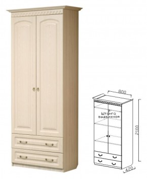 Шкаф 2-х дверный для платья с ящиками Визит-15 в Артёмовском - artyomovskij.mebel-e96.ru