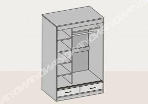 Шкаф-купе 1500 мм (арт. 009) венге/дуб белфорт в Артёмовском - artyomovskij.mebel-e96.ru