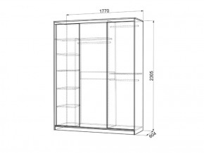 Шкаф-купе Бассо 7-600 07 (полки слева) в Артёмовском - artyomovskij.mebel-e96.ru