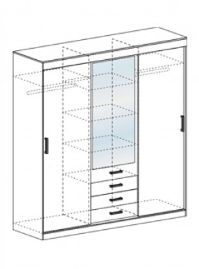 Шкаф-купе Лидер-3М 1700 мм (СтендМ) в Артёмовском - artyomovskij.mebel-e96.ru