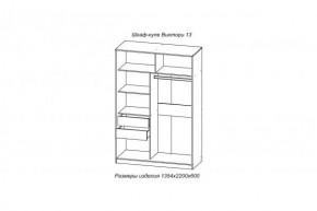 Шкаф-купе ВИКТОРИ-13 Анкор темный в Артёмовском - artyomovskij.mebel-e96.ru