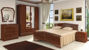 Шкаф 1600 мм ШК-4 с 2 зерк. ЛАК Орех Тёмный (БМ) в Артёмовском - artyomovskij.mebel-e96.ru