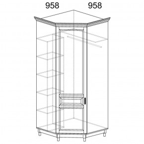 Шкаф угловой Прованс 418 (Яна) в Артёмовском - artyomovskij.mebel-e96.ru