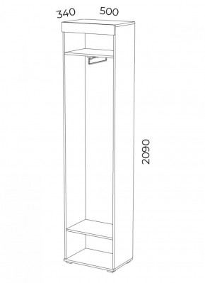 Шкаф ЗШ-5-1-R Зетта в Артёмовском - artyomovskij.mebel-e96.ru