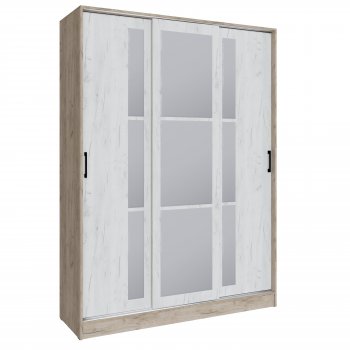 Шкаф-купе Стиль-2 1600 мм крафт белый/крафт серый (Текс) в Артёмовском - artyomovskij.mebel-e96.ru